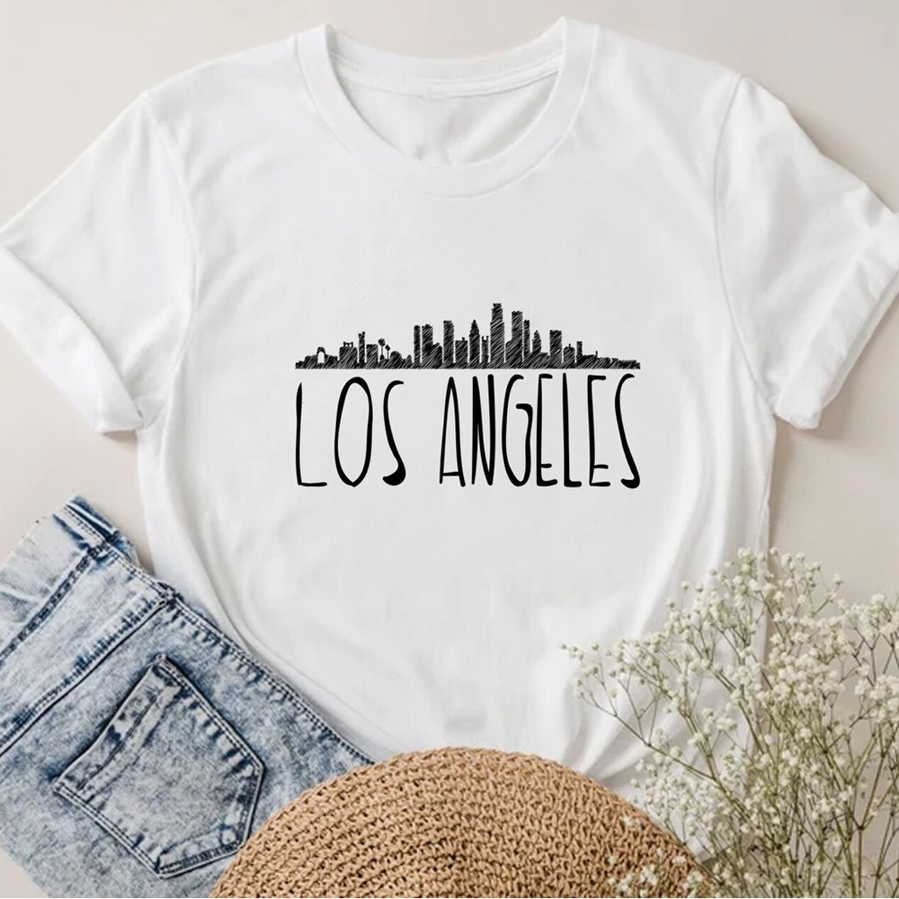 Los Angeles T-Shirt Graphic Tee White